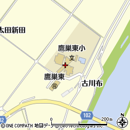北秋田市立鷹巣東小学校周辺の地図