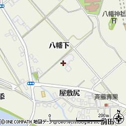 秋田県大館市山館八幡下周辺の地図