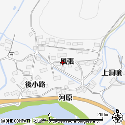 秋田県大館市葛原風張26周辺の地図