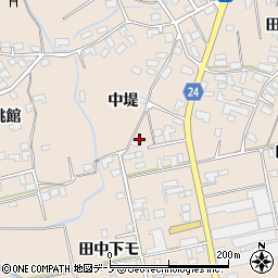 秋田県北秋田市綴子中堤85-1周辺の地図