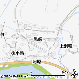 秋田県大館市葛原風張38周辺の地図
