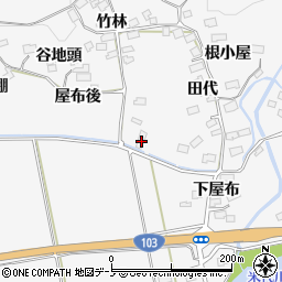 秋田県大館市葛原屋布後66周辺の地図