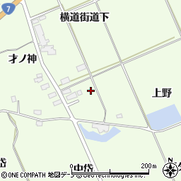 秋田県北秋田市坊沢横道街道下周辺の地図