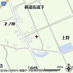 秋田県北秋田市坊沢（横道街道下）周辺の地図