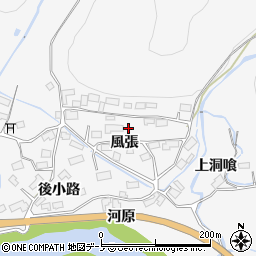 秋田県大館市葛原風張7周辺の地図