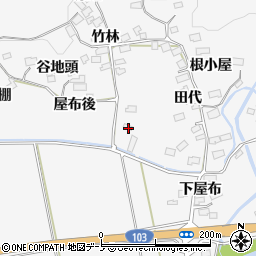 秋田県大館市葛原屋布後43周辺の地図