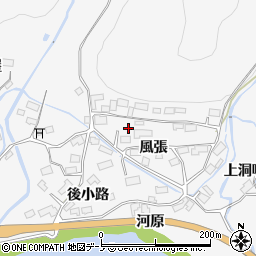 秋田県大館市葛原風張13周辺の地図