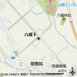 秋田県大館市山館周辺の地図