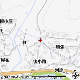 秋田県大館市葛原風張14周辺の地図