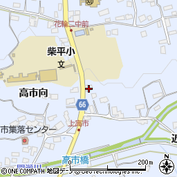 秋田県鹿角市花輪高市向周辺の地図