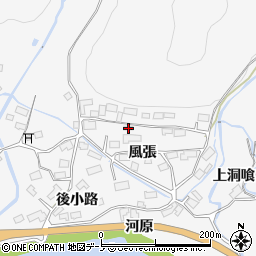 秋田県大館市葛原風張8周辺の地図