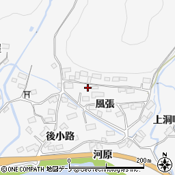 秋田県大館市葛原風張25周辺の地図