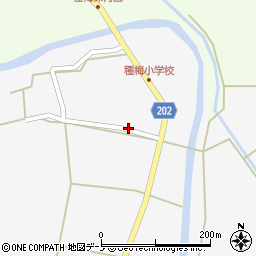 秋田県能代市二ツ井町種学校前周辺の地図