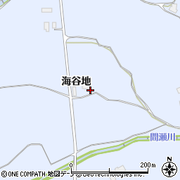 秋田県鹿角市花輪海谷地14周辺の地図