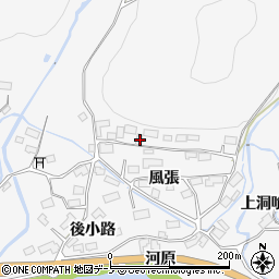 秋田県大館市葛原風張12周辺の地図