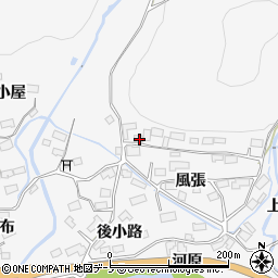 秋田県大館市葛原風張16周辺の地図