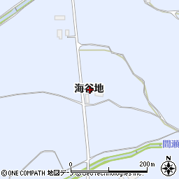 秋田県鹿角市花輪海谷地周辺の地図