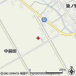 秋田県大館市二井田中前田52周辺の地図