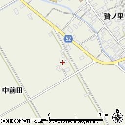 秋田県大館市二井田中前田214周辺の地図
