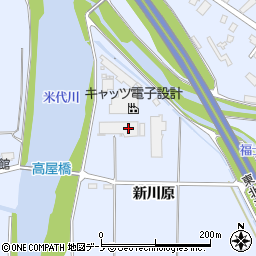 秋田県鹿角市花輪新川原周辺の地図