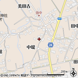 秋田県北秋田市綴子中堤26周辺の地図