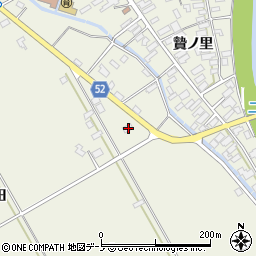 秋田県大館市二井田中前田301周辺の地図