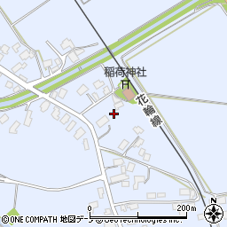 秋田県鹿角市花輪間瀬川周辺の地図