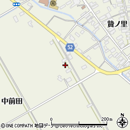 秋田県大館市二井田中前田216-3周辺の地図