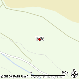 岩手県二戸市浄法寺町下沢周辺の地図