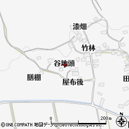 秋田県大館市葛原谷地頭周辺の地図