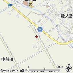 秋田県大館市二井田中前田216-2周辺の地図