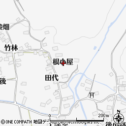 秋田県大館市葛原根小屋周辺の地図