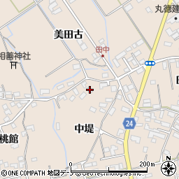 秋田県北秋田市綴子中堤5周辺の地図