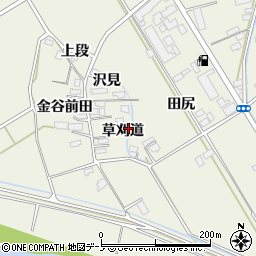 秋田県大館市山館草刈道34周辺の地図