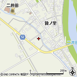 秋田県大館市二井田中前田285周辺の地図