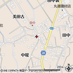 秋田県北秋田市綴子中堤2周辺の地図