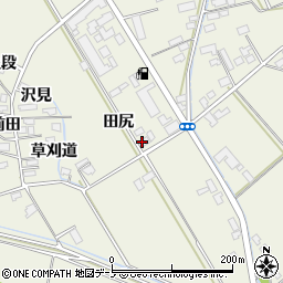 秋田県大館市山館田尻周辺の地図