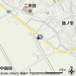 秋田県大館市二井田中前田314周辺の地図