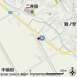 秋田県大館市二井田中前田315周辺の地図