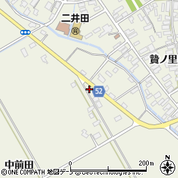 秋田県大館市二井田中前田316周辺の地図