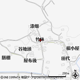 秋田県大館市葛原竹林周辺の地図