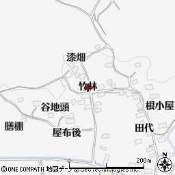 秋田県大館市葛原（竹林）周辺の地図