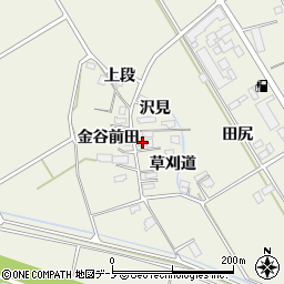 秋田県大館市山館草刈道36周辺の地図