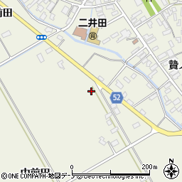 秋田県大館市二井田中前田221周辺の地図