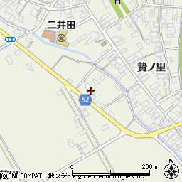 秋田県大館市二井田中前田262周辺の地図