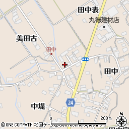 秋田県北秋田市綴子田中表87周辺の地図