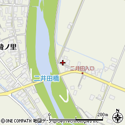 秋田県大館市二井田下出向周辺の地図