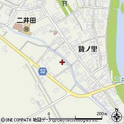 秋田県大館市二井田中前田1周辺の地図