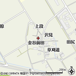 秋田県大館市山館金谷前田周辺の地図