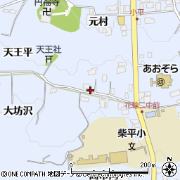 秋田県鹿角市花輪天王平周辺の地図